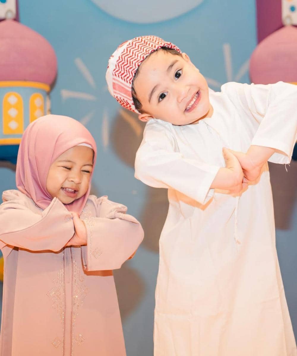 Lilu dan Rayyanza dalam acara bukber RANS Entertaiment