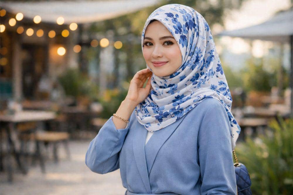 Tips Menggunakan Hijab Motif untuk Bukber 