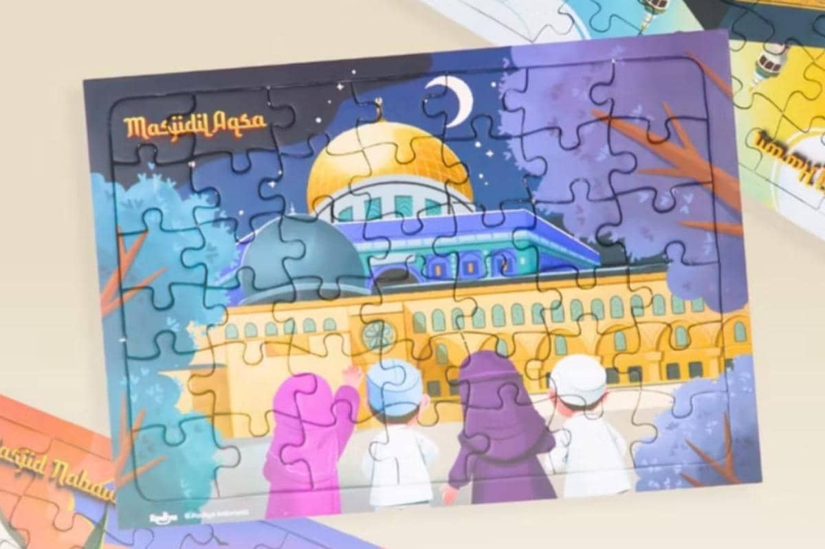 Puzzle 3 masjid Rodiya untuk anak