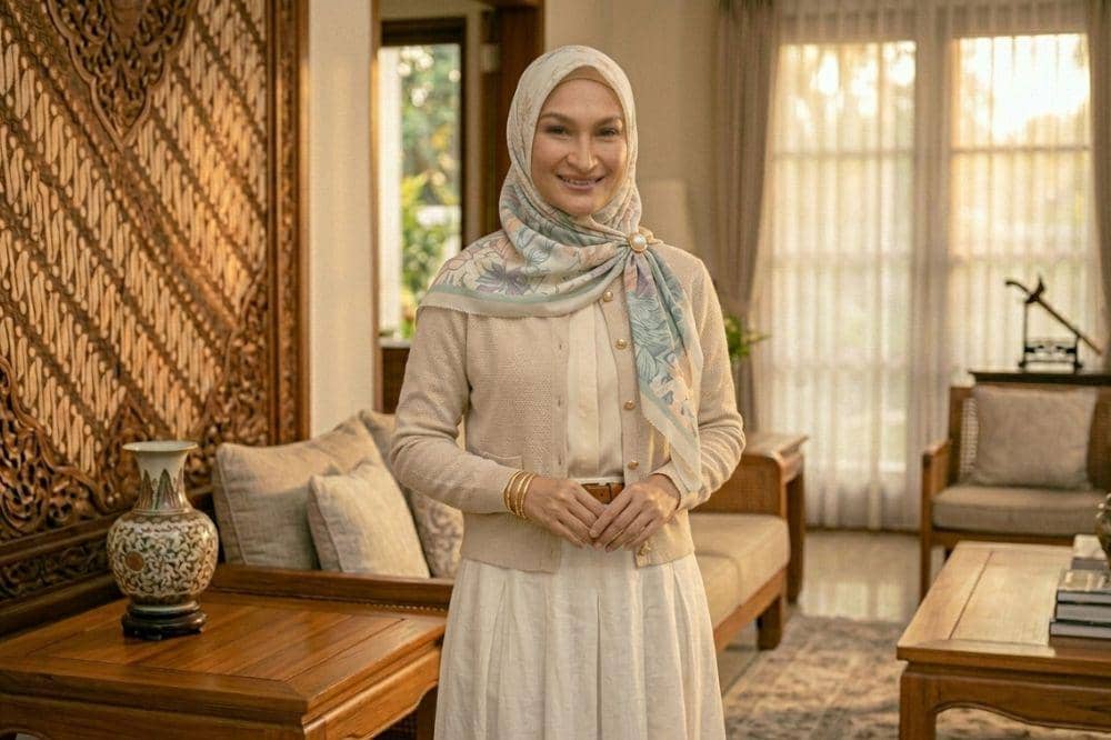 Tips Menggunakan Hijab Motif untuk Bukber 