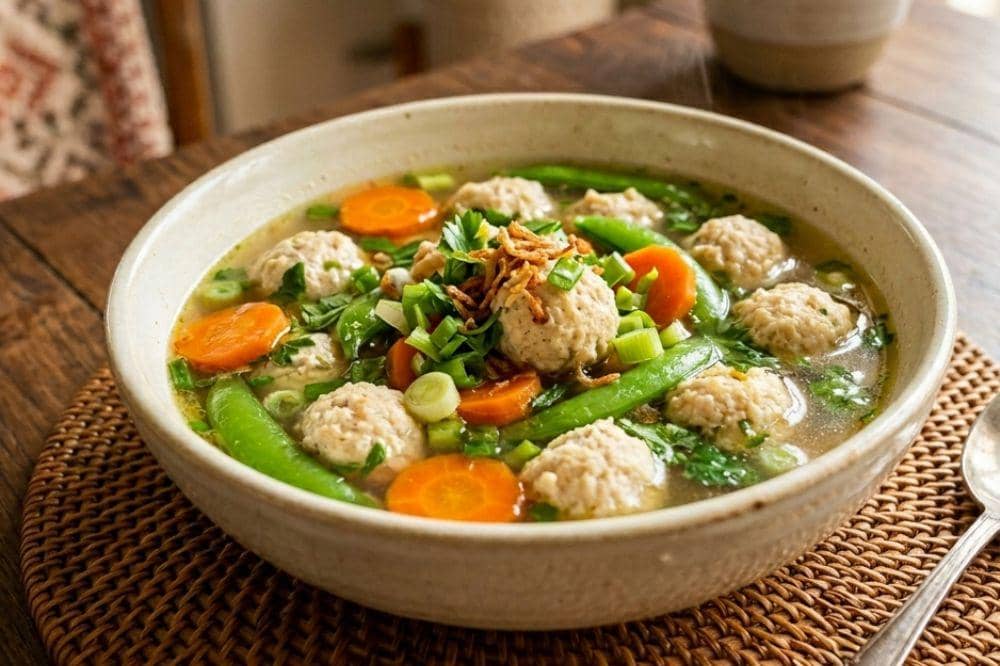 Resep Sup Bola Bola Ayam Lezat untuk Menu Sahur Ibu Hamil 