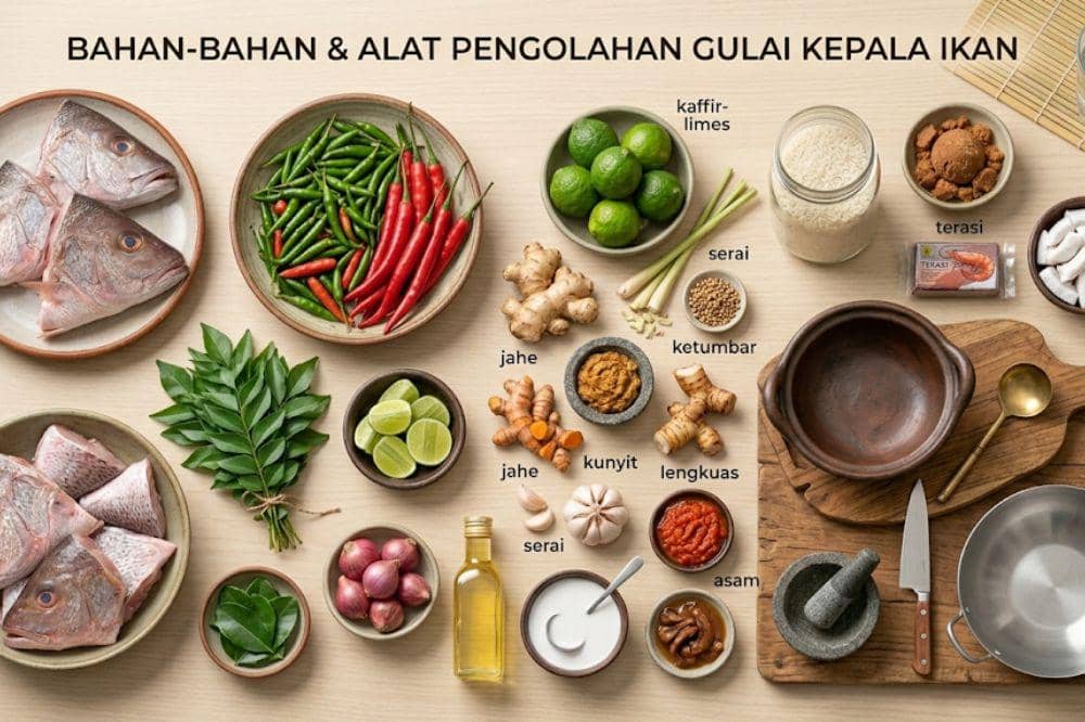 Resep Gulai Kepala Ikan Kakap Pedas ala Padang Asli