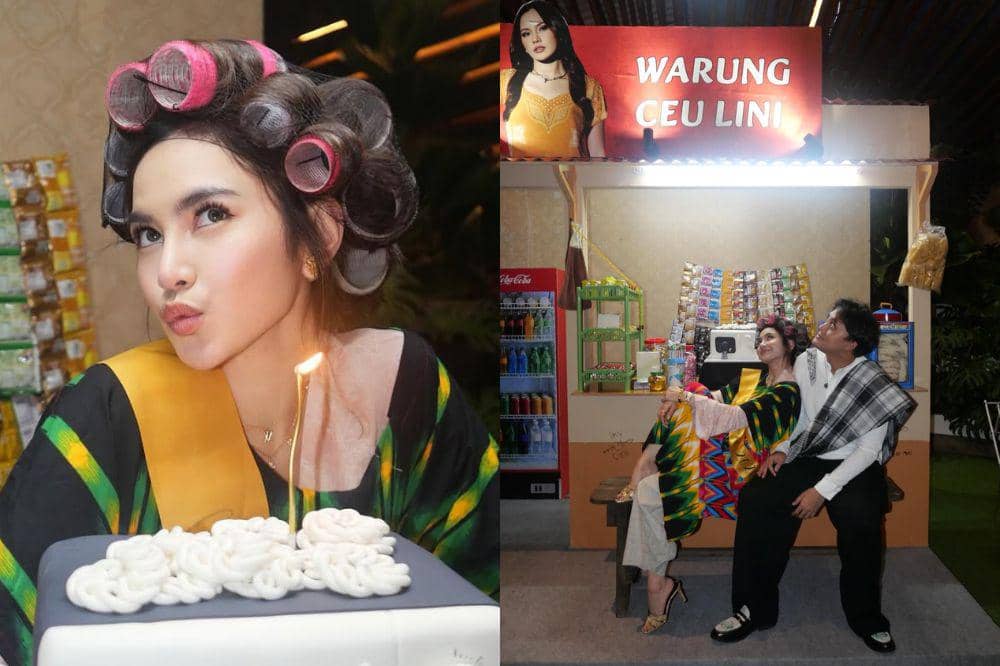 7 Foto Warung Ceu Lini di Ulang Tahun Mahalini, Dihadiri Keluarga Sule