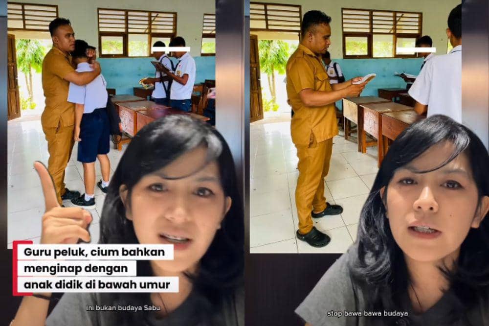 guru di ntt peluk-cium siswa