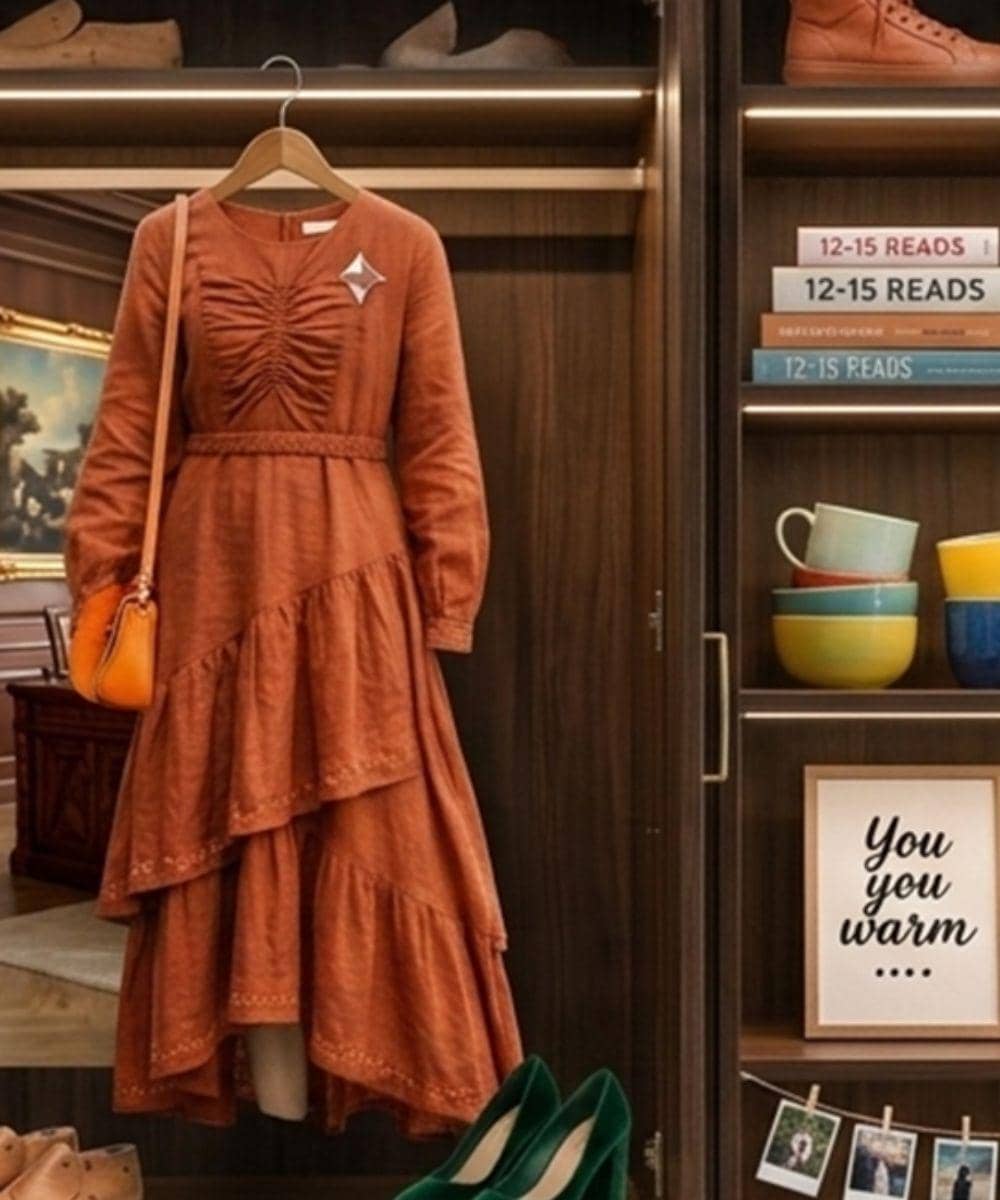 Gamis asymmetric hem 