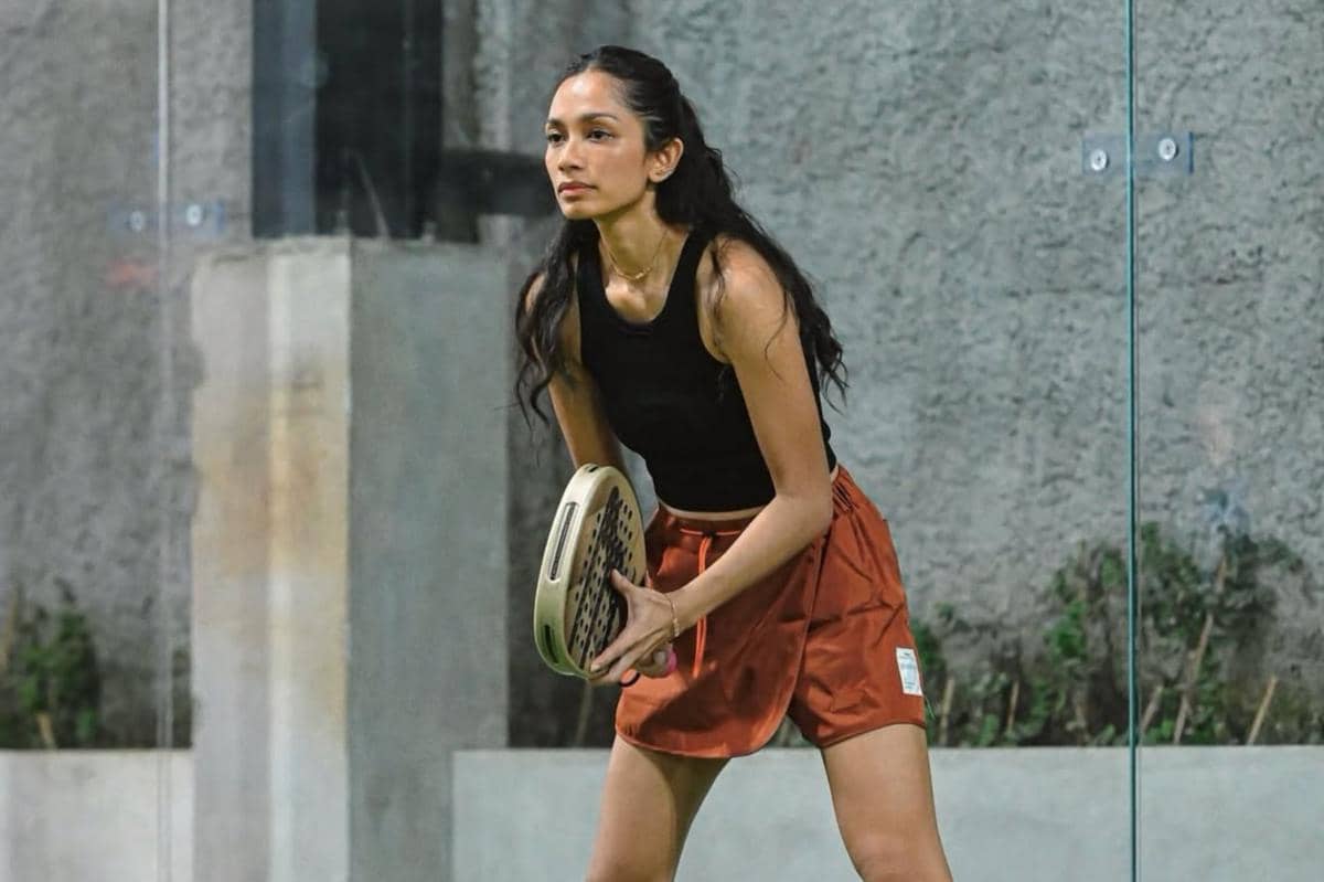 gambar Faradina Mufti sedang olahraga