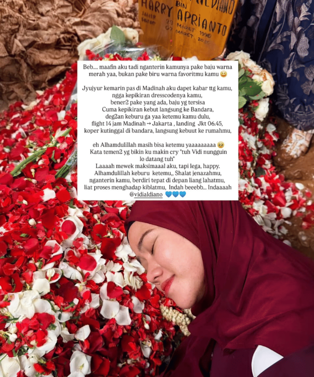 Haru! Yura Yunita Dampingi Vidi Aldiano hingga ke Liang Lahat