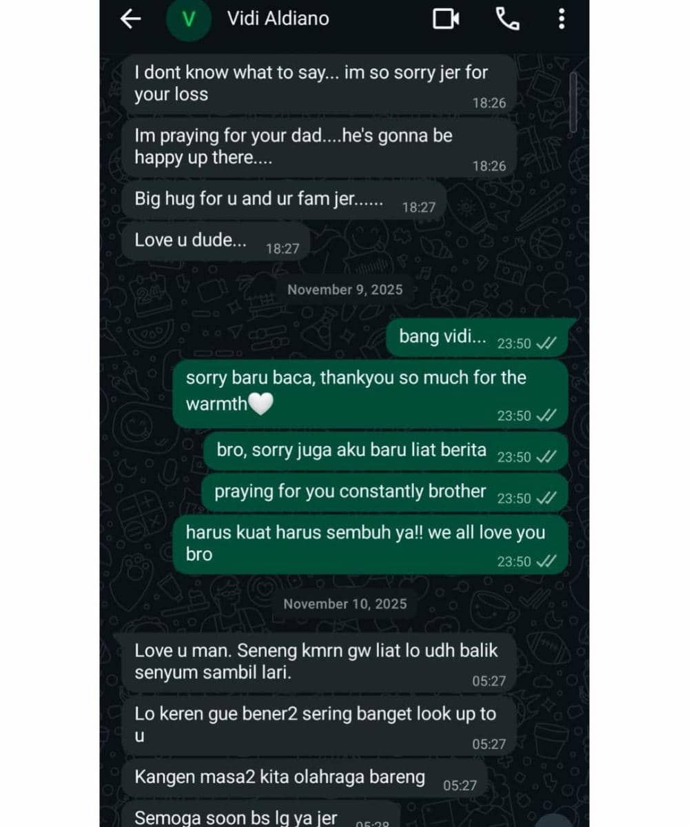 Kumpulan Chat Artis yang Bersaksi Vidi Aldiano Orang Baik 8