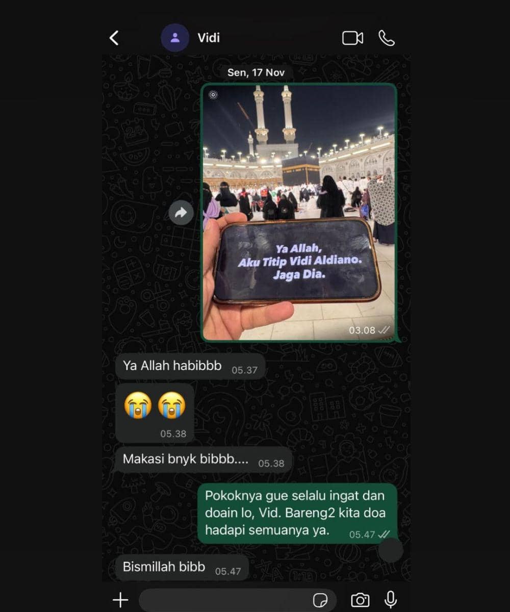 Kumpulan Chat Artis yang Bersaksi Vidi Aldiano Orang Baik 7