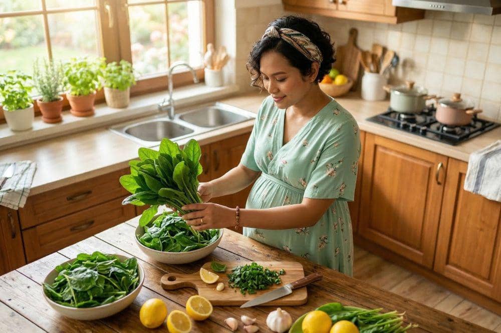 7 Kandungan Bayam untuk Kesehatan Ibu Hamil 1