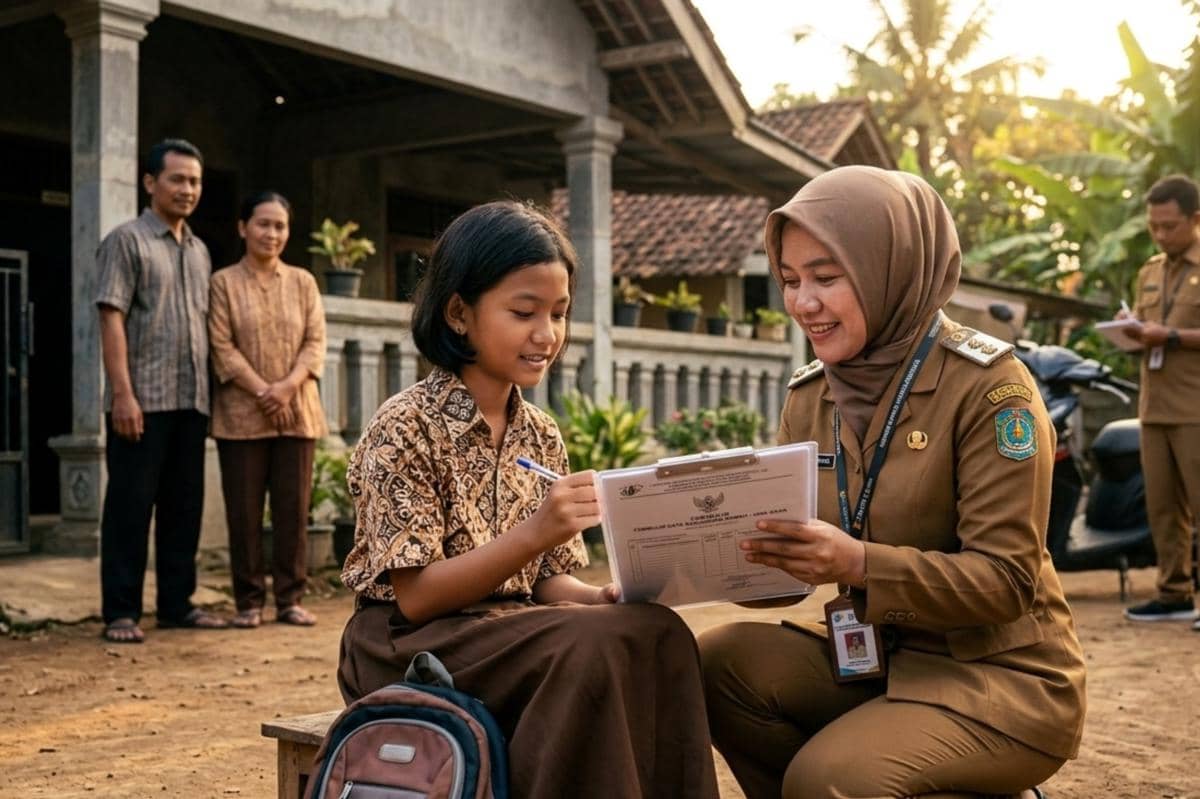 ilustrasi survey anak di masyarakat