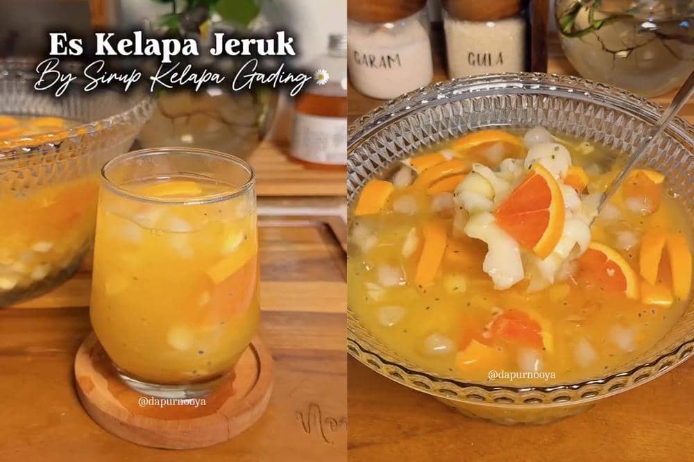Resep Es Kelapa Jeruk Segar untuk Menu Buka Puasa Ibu Hamil