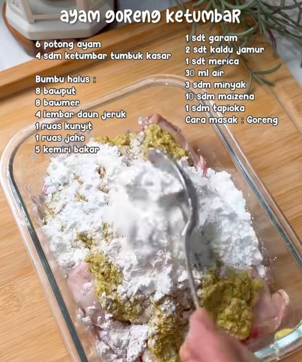 Resep marinasi ayam goreng ketumbar