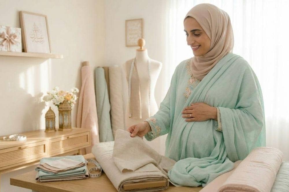 baju lebaran ibu hamil tua