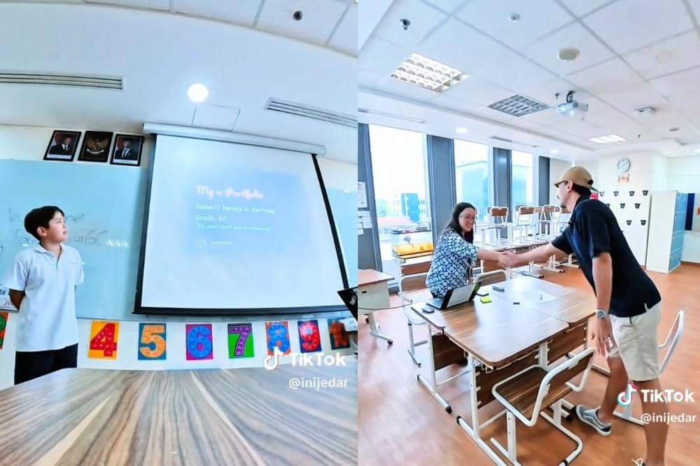 El Barack saat presentasi di pengambilan rapor