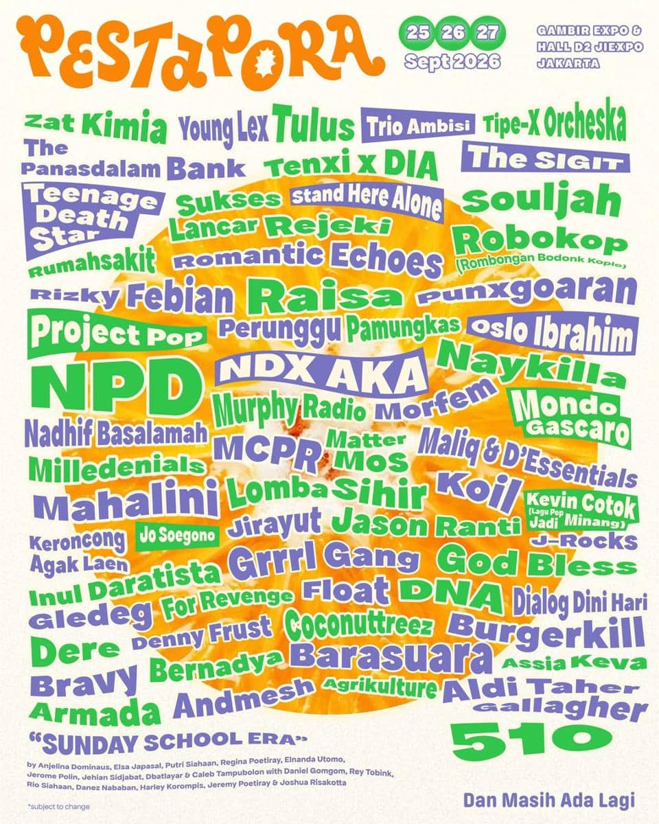 Pestapora 2026 Umumkan Line Up Fase 1, Ada God Bless hingga Jirayut