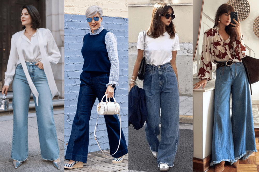 7 Ide Outfit Wide-Leg Jeans yang Bisa Dipakai Berulang Kali