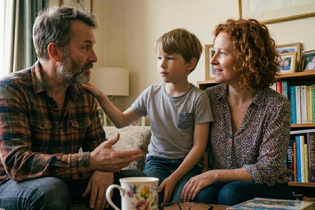 gambar anak memotong orangtua saat sedang berbicara