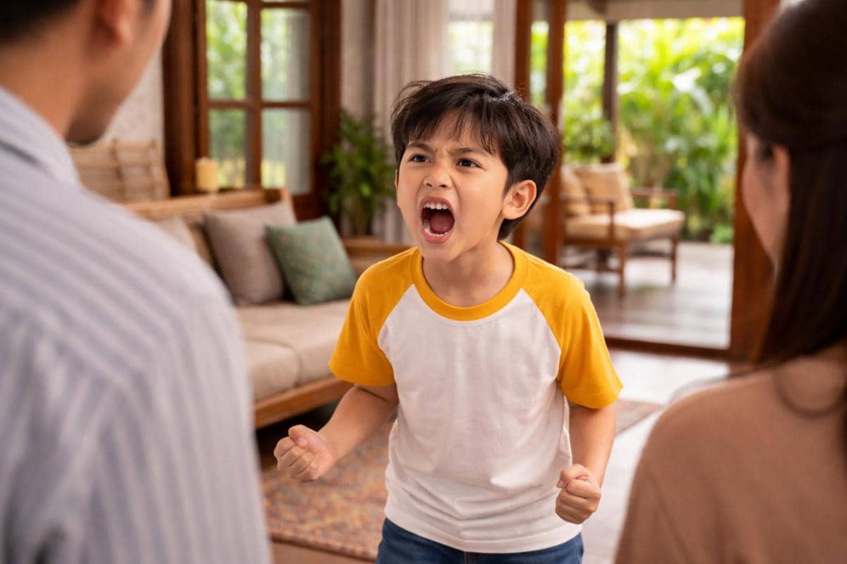 gambar anak sedang marah