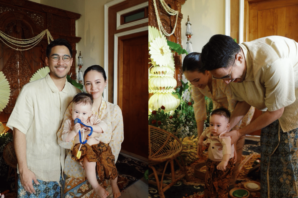 7 Foto Tedak Siten Arya Anak Anggika Bolsterli dan Omar Armandiego