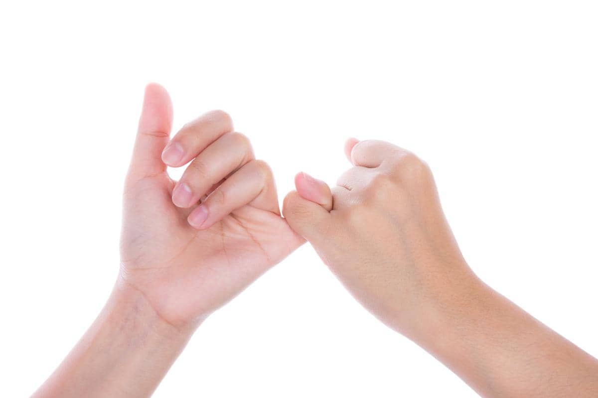 ilustrasi seorang sedang janji kelingking