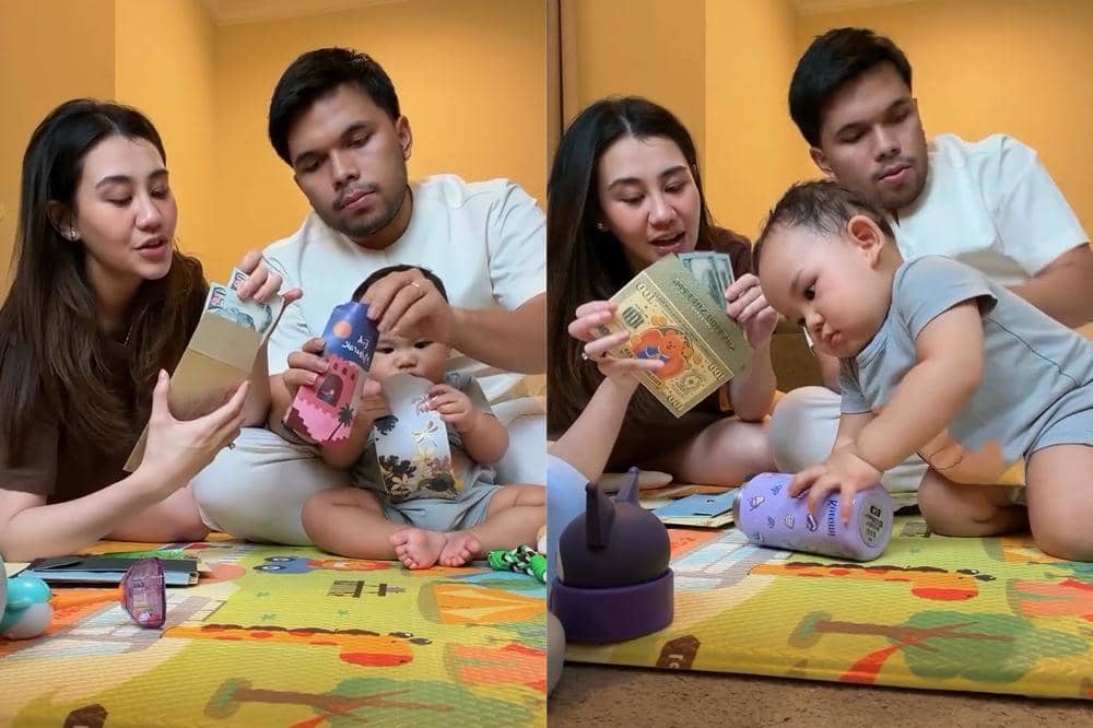 Arash Anak Aaliyah Massaid Unboxing THR Pertamanya, Dapat Uang Dollar!