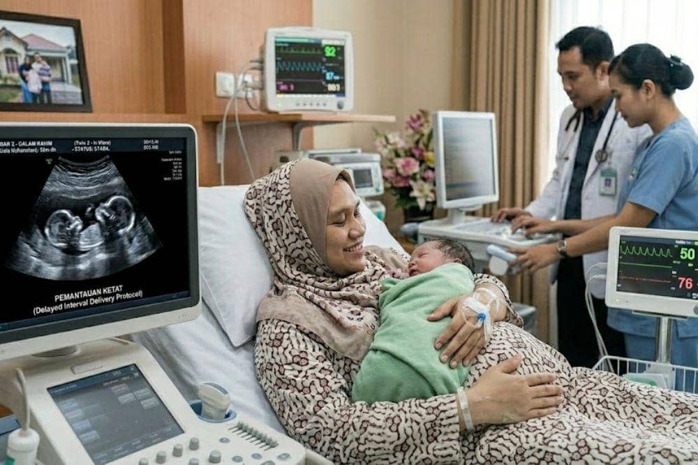 Ibu Ini Lahirkan Bayi Kembar Selang 18 Hari