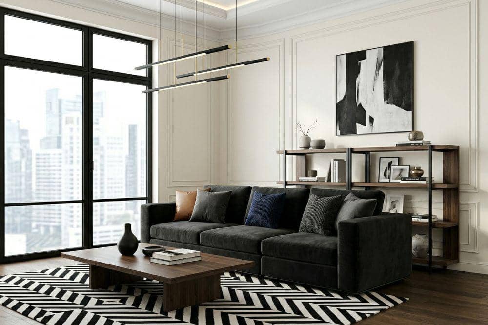 10 Ide Cat Tembok Warna Putih Gading untuk Ruang Tamu 4