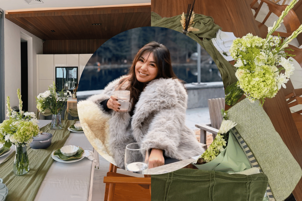 7 Foto Dekorasi Ruang Makan Tiara Pangestika saat Lebaran, Serba Hijau