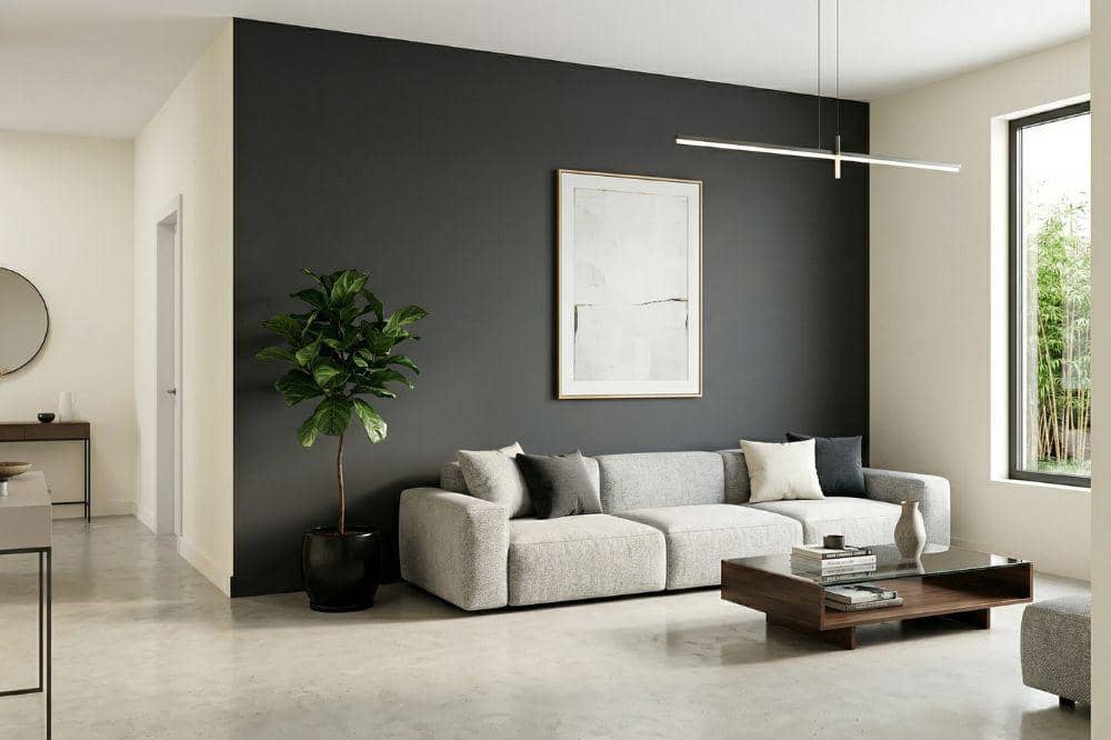 10 Ide Cat Tembok Warna Putih Gading untuk Ruang Tamu 7