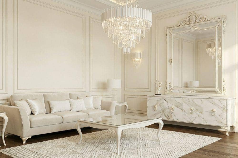 10 Ide Cat Tembok Warna Putih Gading untuk Ruang Tamu 3