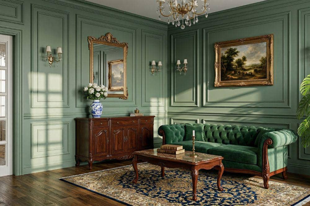 10 Ide Cat Tembok Warna Hijau Sage untuk Ruang Tamu 8