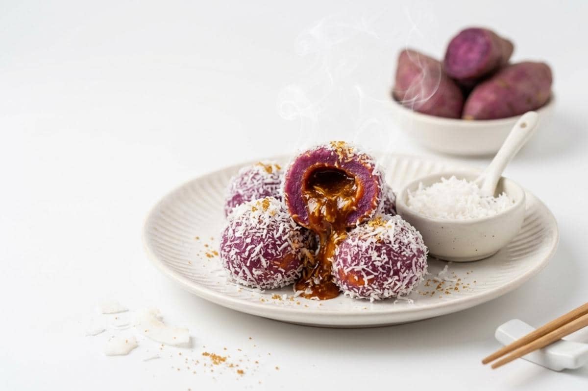 olahan klepon ubi isi gula merah