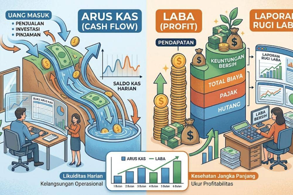 5 Perbedaan Cash Flow dan Profit yang Wajib Dipahami dalam Bisnis