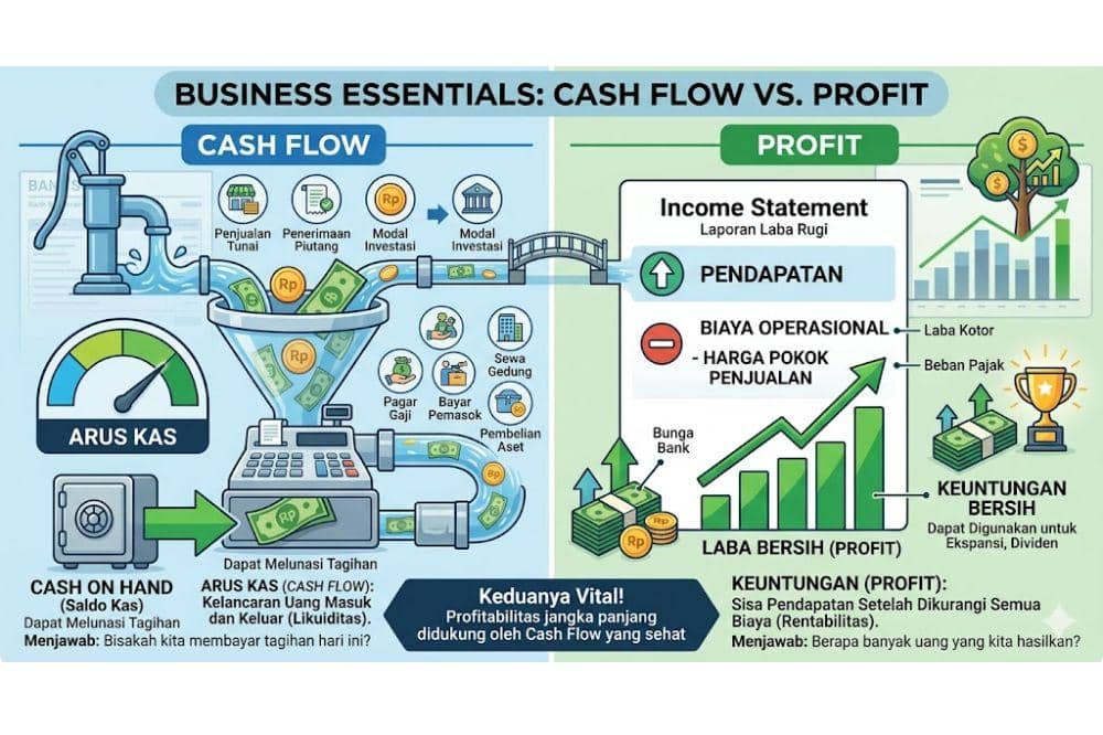 5 Perbedaan Cash Flow dan Profit yang Wajib Dipahami dalam Bisnis