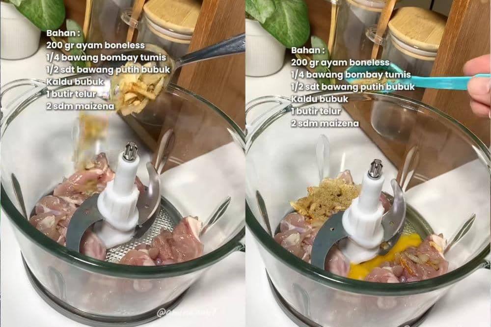 Bahan dan alat untuk membuat patty ayam creamy