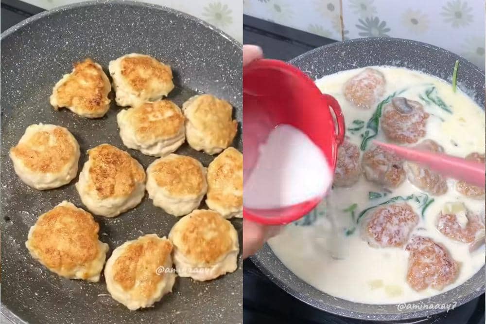 Cara membuat patty ayam creamy