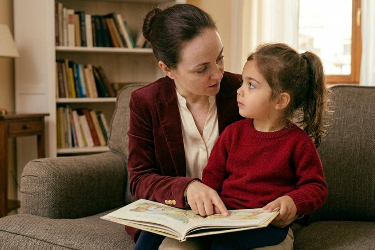 gambar ibu dan anak menghabiskan waktu bersama