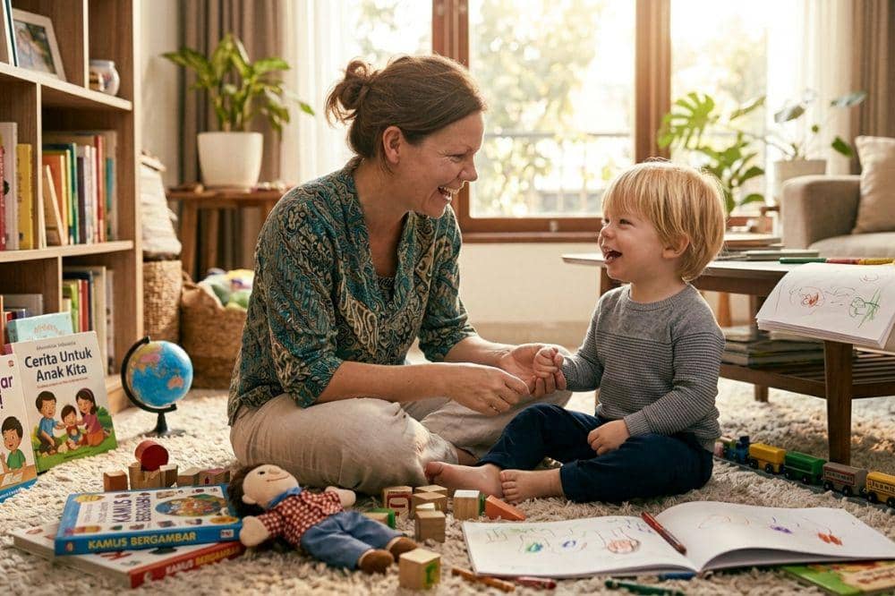 ilustrasi anak speech delay