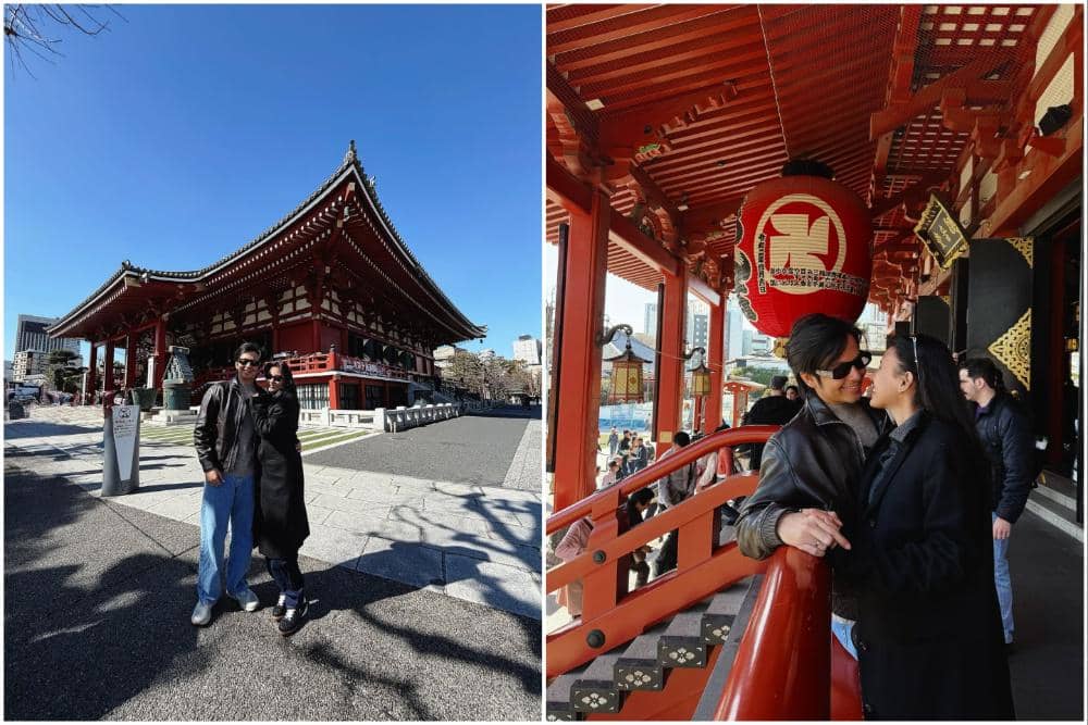 Angga Yunanda dan Shenina Cinnamon saat liburan di Jepang. (instagram.com/angga)