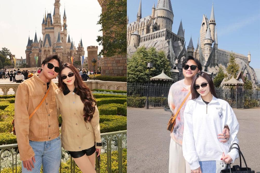 Gaya Mahalini dan Rizky Febian Liburan di Jepang, Couple Goals!