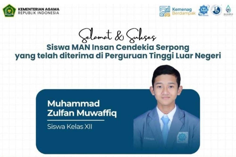 Kisah Zulfan, Siswa MAN Serpong Keterima di 12 Universtias Top Dunia