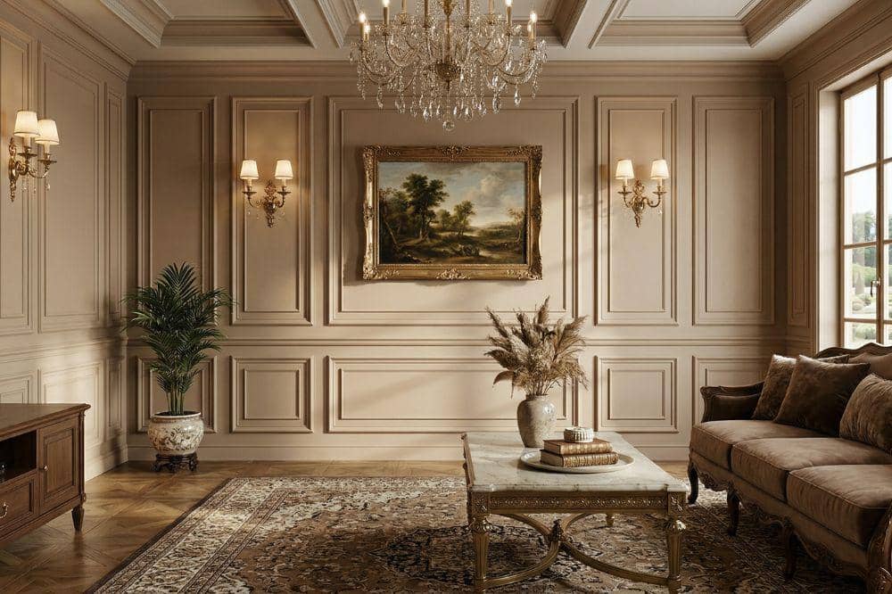 10 Ide Cat Tembok Warna Cokelat Muda untuk Ruang Tamu 9