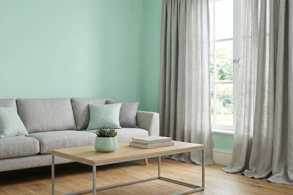 10 Ide Cat Tembok Warna Hijau Mint untuk Ruang Tamu 8