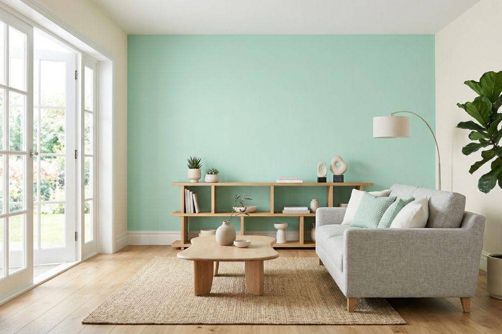 10 Ide Cat Tembok Warna Hijau Mint untuk Ruang Tamu 7