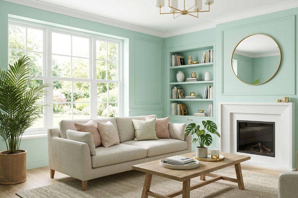 10 Ide Cat Tembok Warna Hijau Mint untuk Ruang Tamu