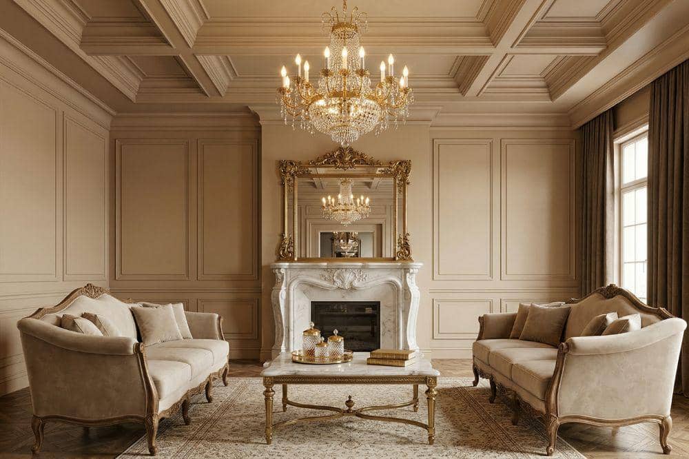 10 Ide Cat Tembok Warna Cokelat Muda untuk Ruang Tamu 6