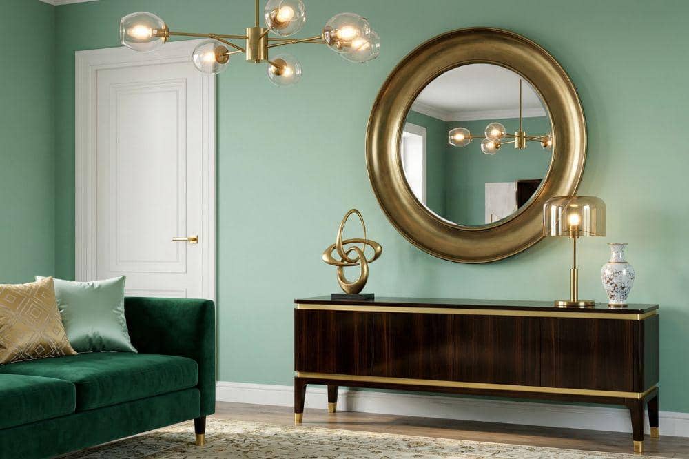 10 Ide Cat Tembok Warna Hijau Mint untuk Ruang Tamu 5