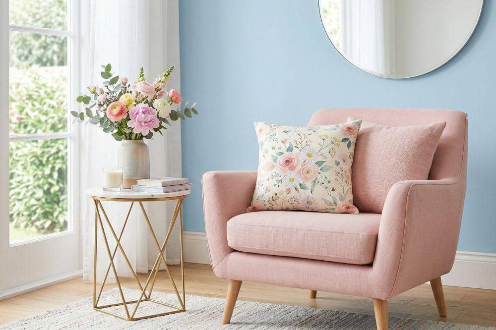 10 Ide Cat Tembok Warna Biru Muda untuk Ruang Tamu 7