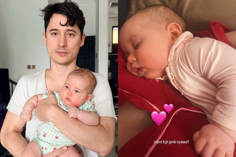 7 Foto Nino Fernandez dan Steffi Zamora Kompak Mengasuh Anak